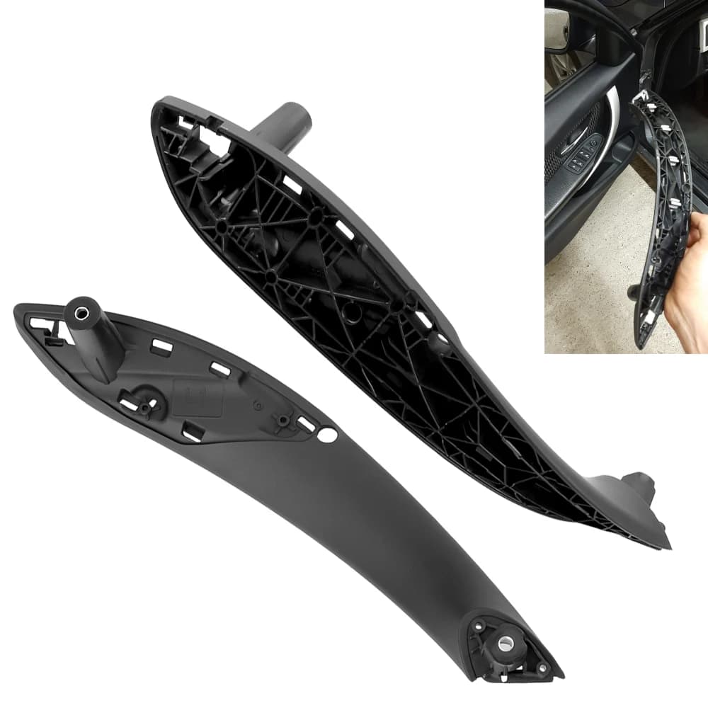 Car Inner Handle For BMW F30 F80 F31 F32 F34 F35 Interior Door Handles Black Front Rear Left/Right Door Panel Pull Trim Cover