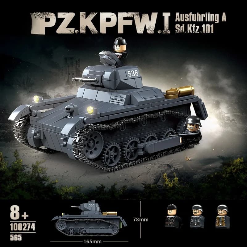 Nuova WW2 Armi Militari Carro Armato No.1 A-tipo Modello Building Blocks Mattoni Fai Da Te Soldati Dell'esercito della Seconda Guerra Mondiale Giocattolo Per Bambini Regali 565 PZ