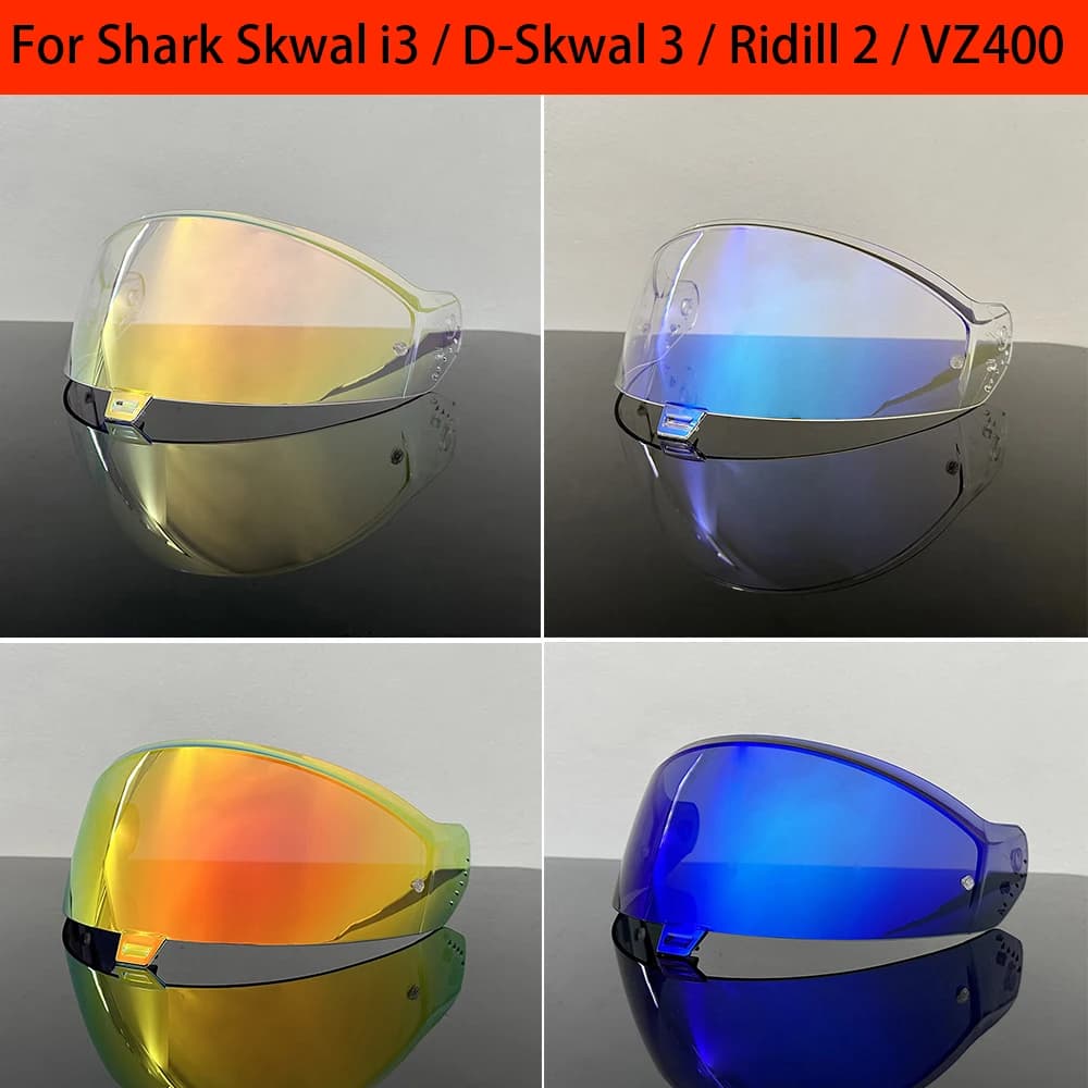 Per Shark Skwal i3 D-Skwal 3 Ridill 2 VZ400 Pellicola antiappannamento Casco moto Visiera Anti-UV Visiera PC Lente Scuro KIT di ricambio