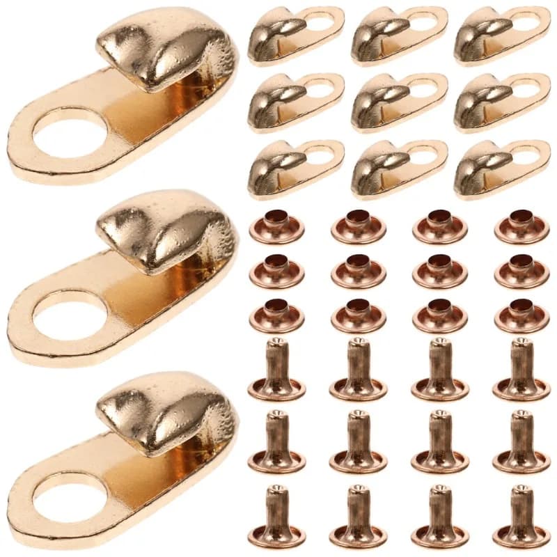 12/24set Lace Fastener Boot Occhiello Kit di riparazione Scarpa Ganci metallici per stivali Raccordo in pizzo Fibbie con rivetti per arrampicata Scarpe da trekking