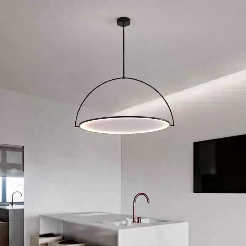 ‌ Lampada a Sospensione LED Moderna ad Anello, Illuminazione da Soffitto per Soggiorno, Sala da Pranzo, Camera da Letto, Arredamento Minimalista per Interni