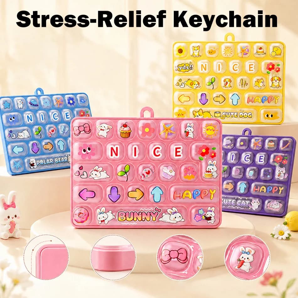 Popular New Cute 26 Key Stress Reducing Keyboard Creative Mechanical Healing Tool Popular Pendant Small Gift Accessories