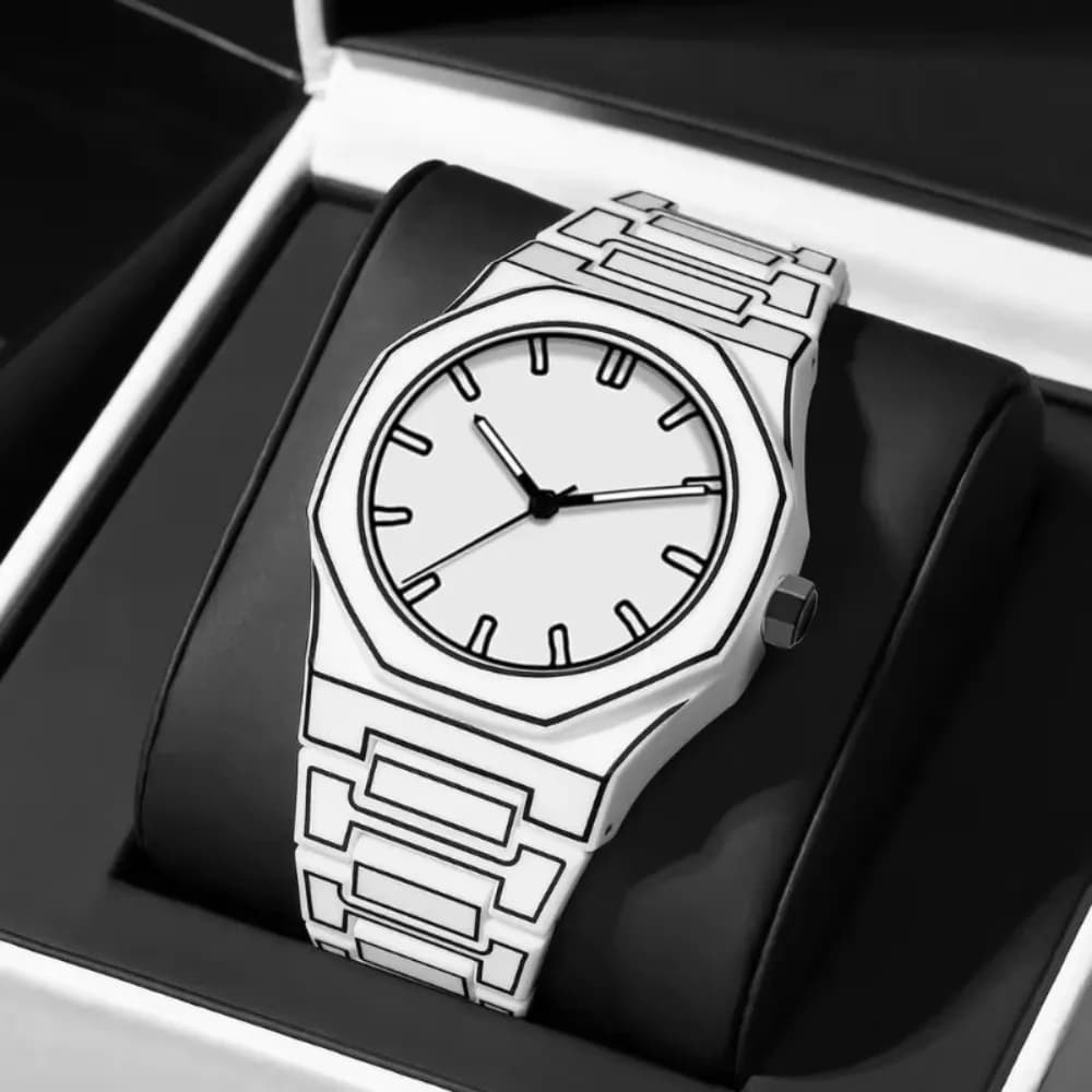 Orologio al Quarzo dal Design Semplice e alla Moda per Uomo e Donna, Cinturino in Silicone, Orologio Sportivo Casual, Regalo Unisex