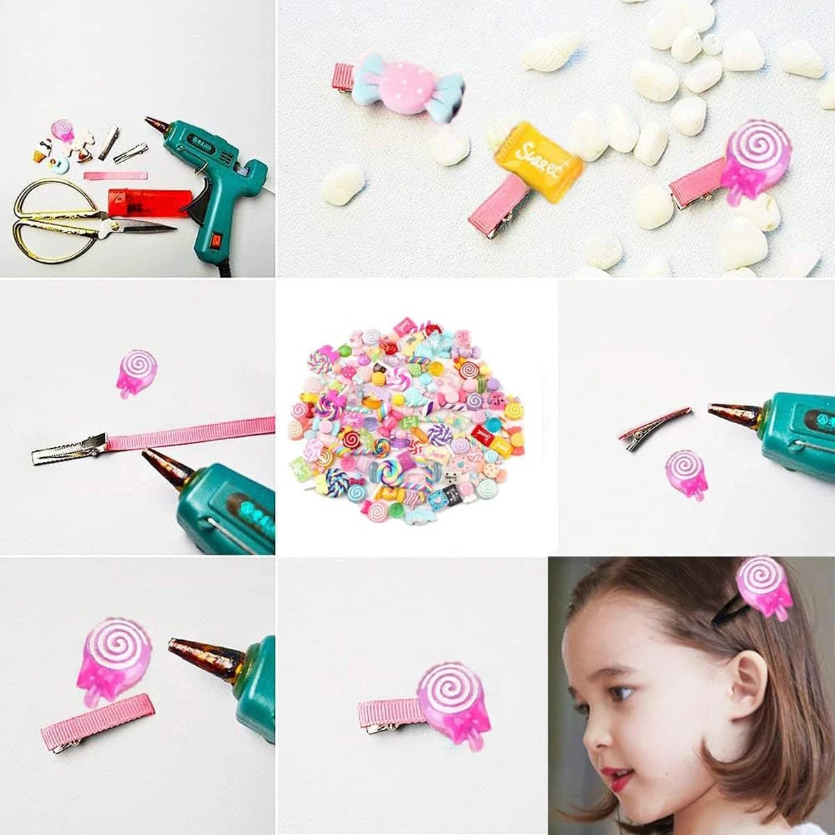 30Pcs Random Candy Resin Slime Charms Mixed Sweet Flatback Ornament Kit Cute DIY Slime Making Jewelry Craft Supplies