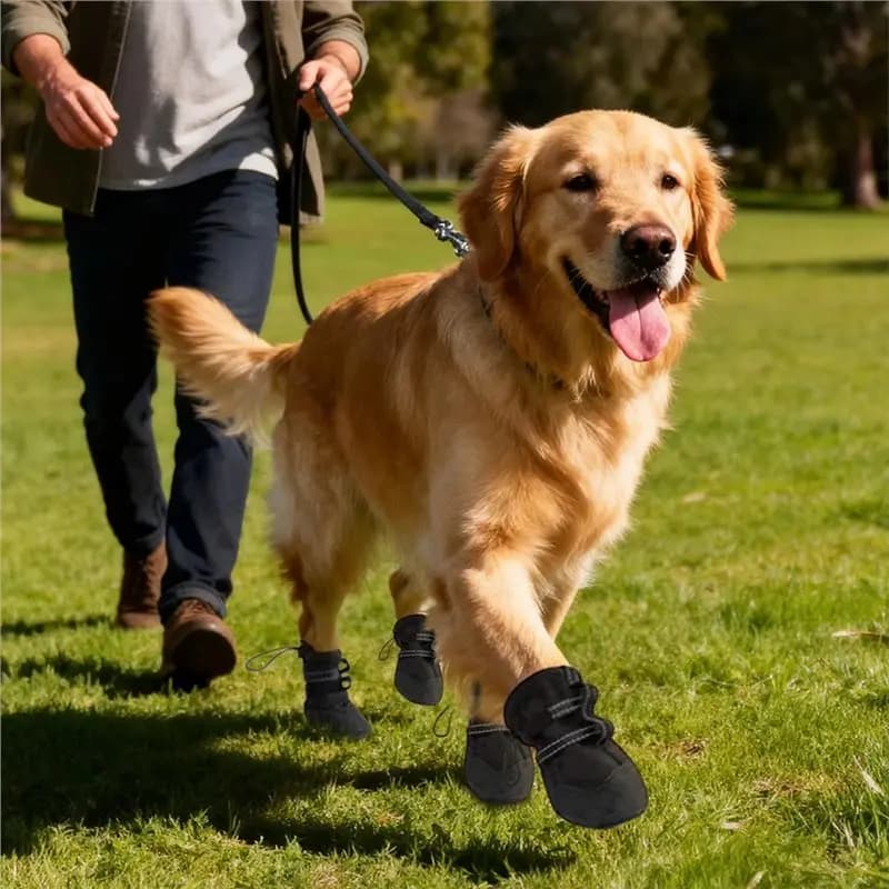 CYCLI-Scarpe per cani per pavimentazione calda 4 pezzi antiscivolo Forniture per animali domestici Zampe per cani Stivale per il recupero delle ferite per escursioni Camminate all'aperto