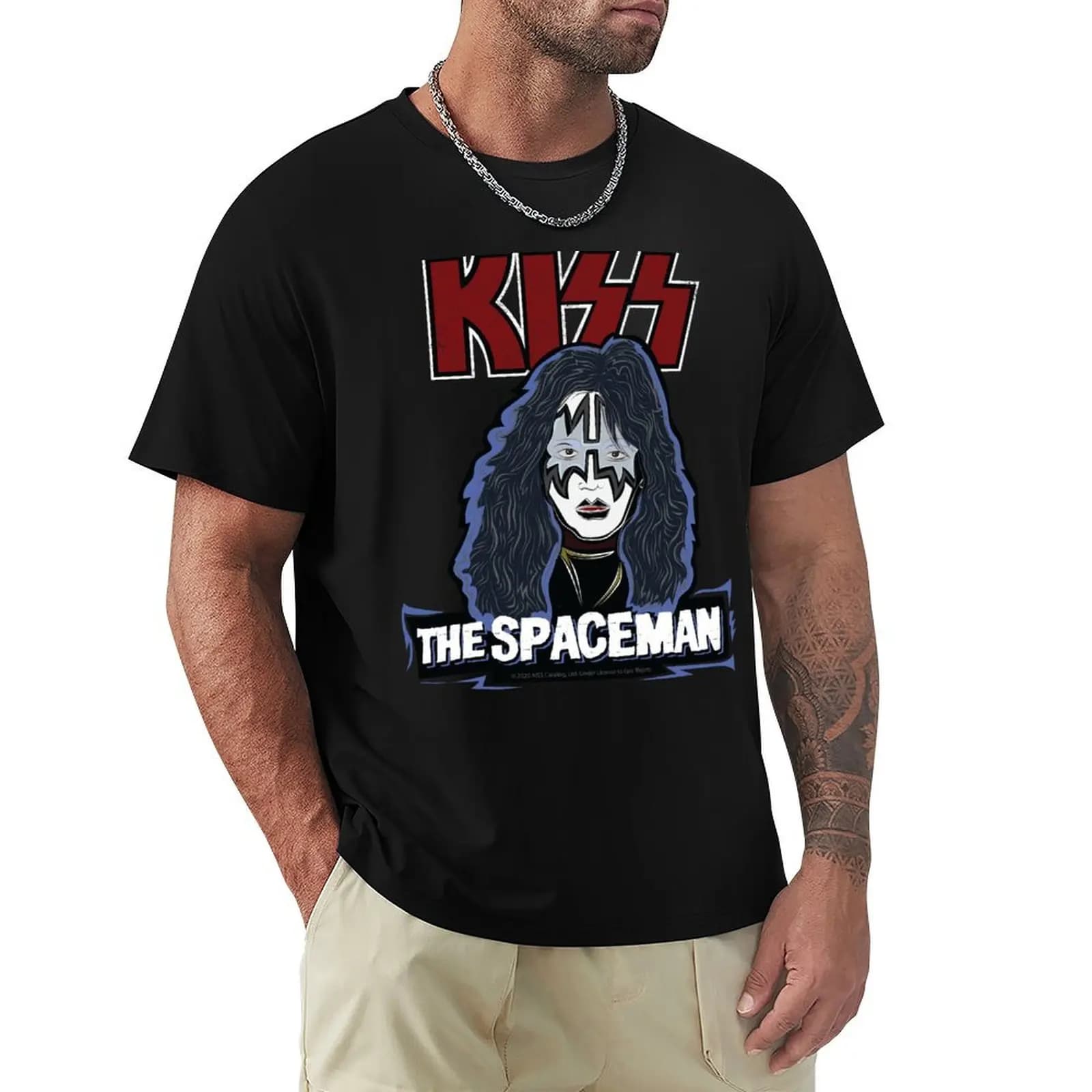 The Spaceman KISS T-Shirt Basic Solid Tee for Daily Use