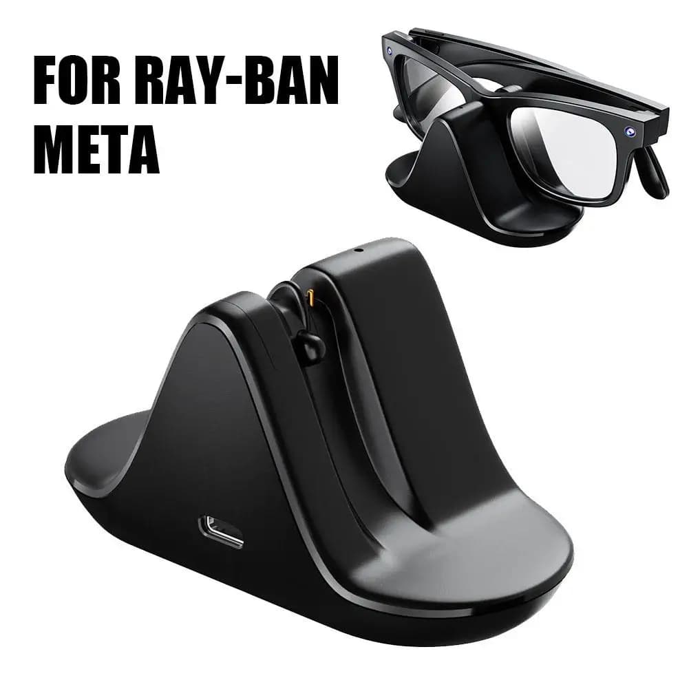 Dock di ricarica per occhiali Ray-Ban Meta Smart per RW4006 RW4008 Adattatore di tipo C per stazione di ricarica da viaggio potabile con indicatore LED