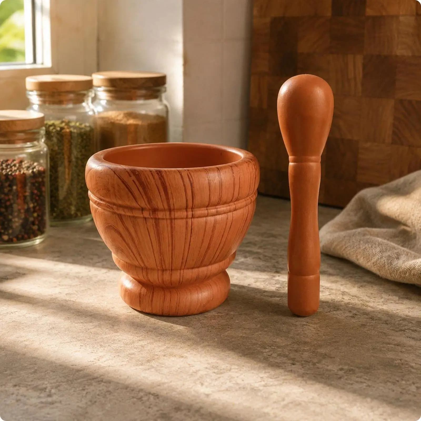 Garlic Press PP Plastic Garlic Mortar Manual Spice Grinder Kitchen Mortar Pestle Set for Home Cooking Prep