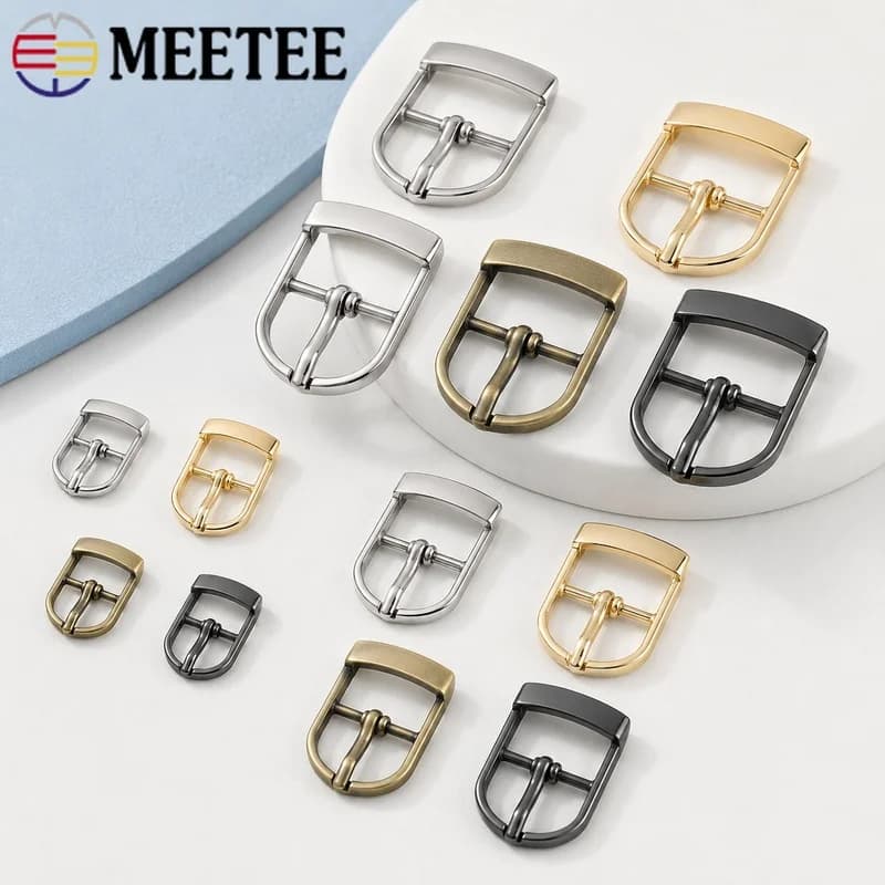 Set di 10/20 Pezzi Fibbie in Metallo 13-25mm per Cinghie di Borse, Regolatori per Cinture, Chiusure per Scarpe, Accessori per Lavorazione del Cuoio