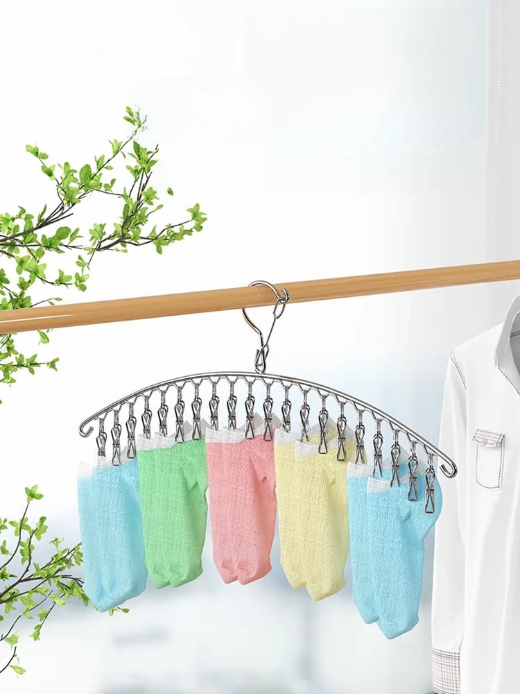 Stainless Steel Multi-purpose Drying Machine with Clip Anti-wind Hook Fixed Linen and Sheet
