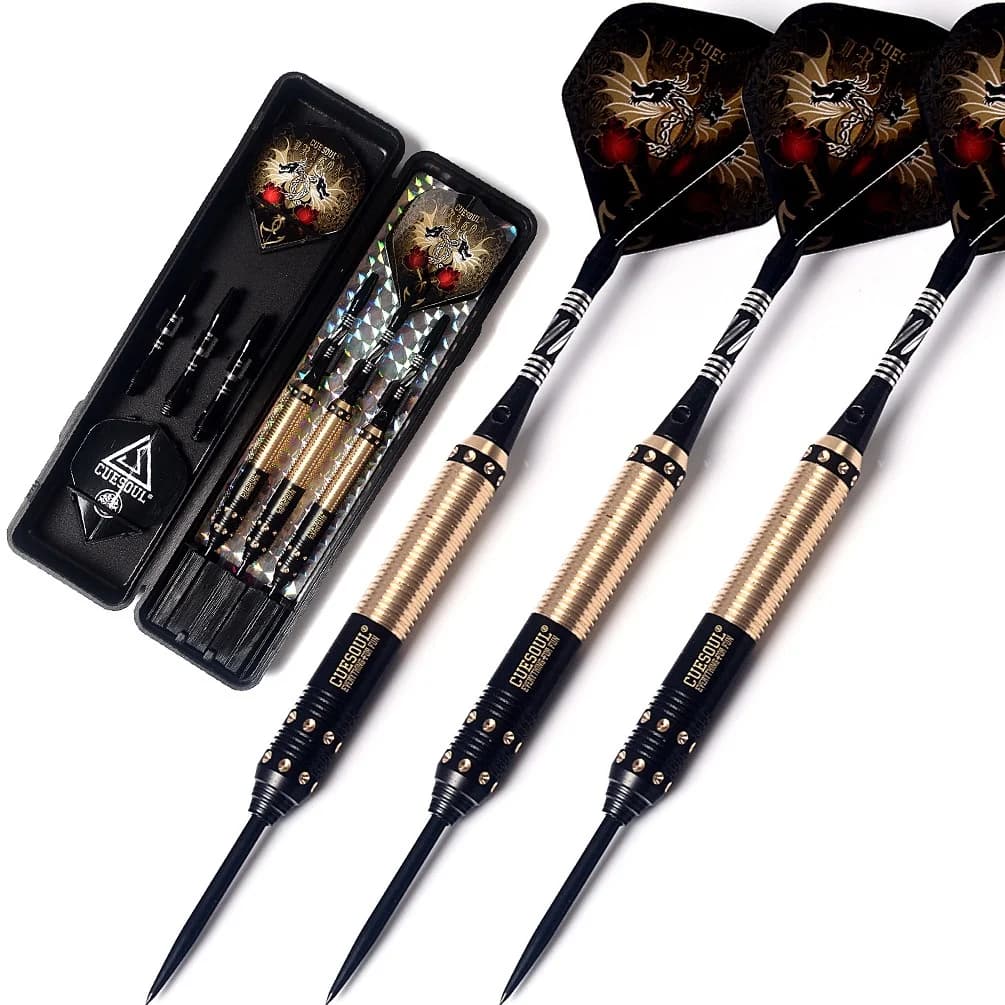 CUESOUL Dragon Series Freccette professionali in ottone con punta in acciaio Set di freccette 23 g/25 g/27 g Dardo 3 pezzi