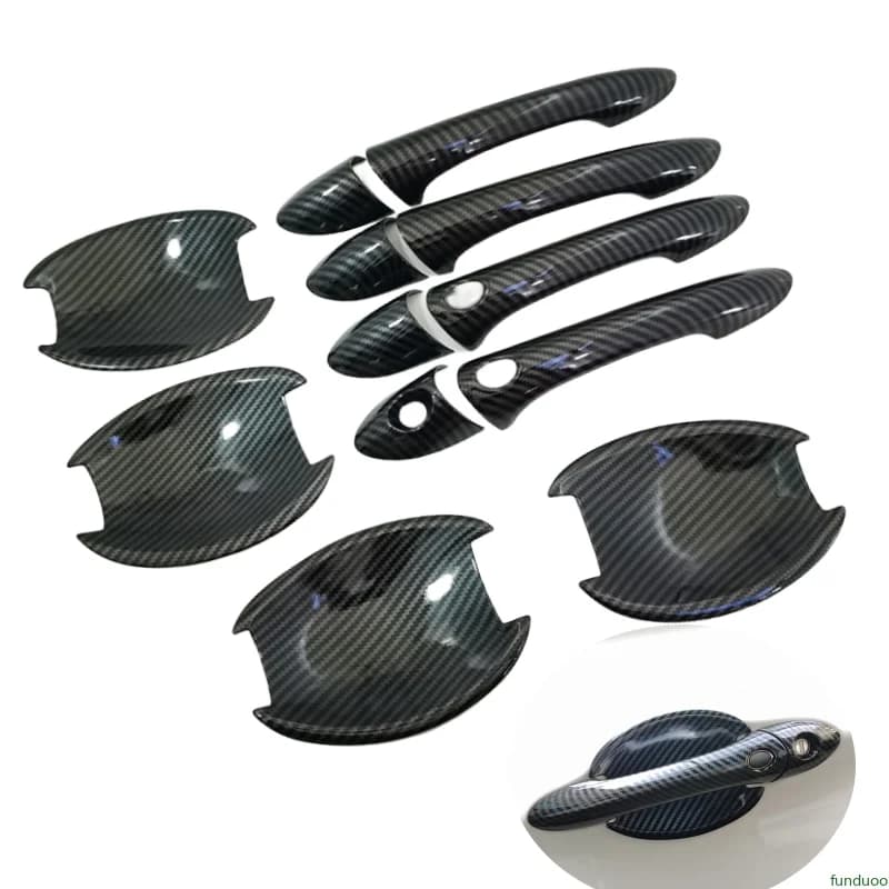 Per Hyundai Sonata/I45 2011 2012 2013 2014 2015 In Fibra di Carbonio Cromato Maniglia Della Porta Auto Copertura Trim Adesivo Accessori Per Lo Styling