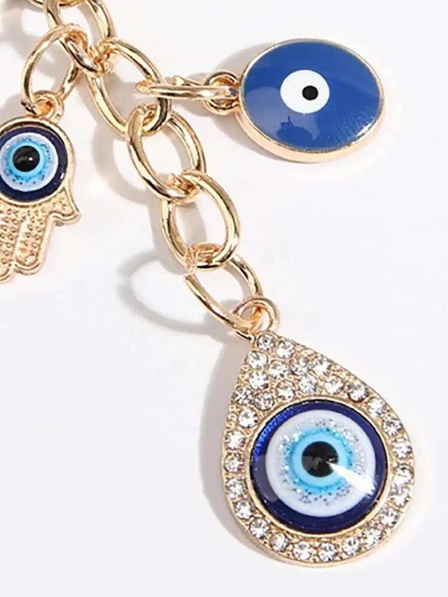 Evil Eye And Hamsa Hand Pendant Keychain For Bag Car Backpack Decoration Unisex Fashion Charm