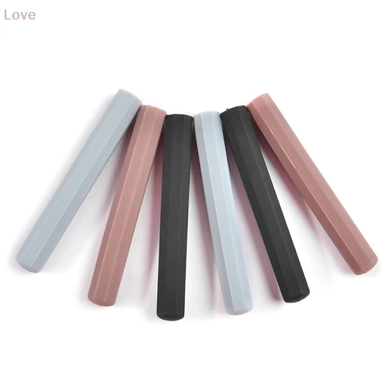 [L&P] 3 pezzi Tappi per penne per nail art Copri pennelli per unghie opachi sigillati in silicone Tappi per penne a prova di luce Conservazione a prova di polvere