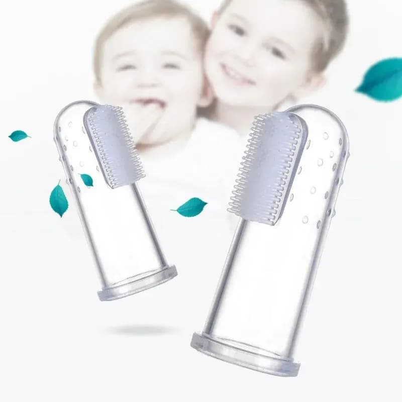 Copri dito in silicone per bambini Spazzolino per denti decidui Spazzolino per denti decidui per bambini Spazzolino per addestramento Pulizia del rivestimento della lingua del bambino