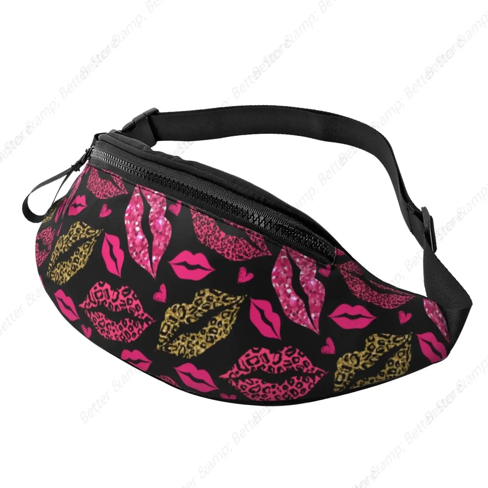 Lip Fanny Pack Waist Waist Adjustable Belt for Men Women Travel Hiking Cycling Race