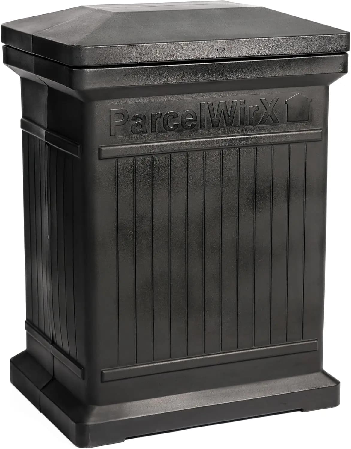Armadietto Verticale con Coperchio Sollevabile, 24x18x33.5 Pollici, Nero - Contenitore per Organizzazione Domestica e Pacchi