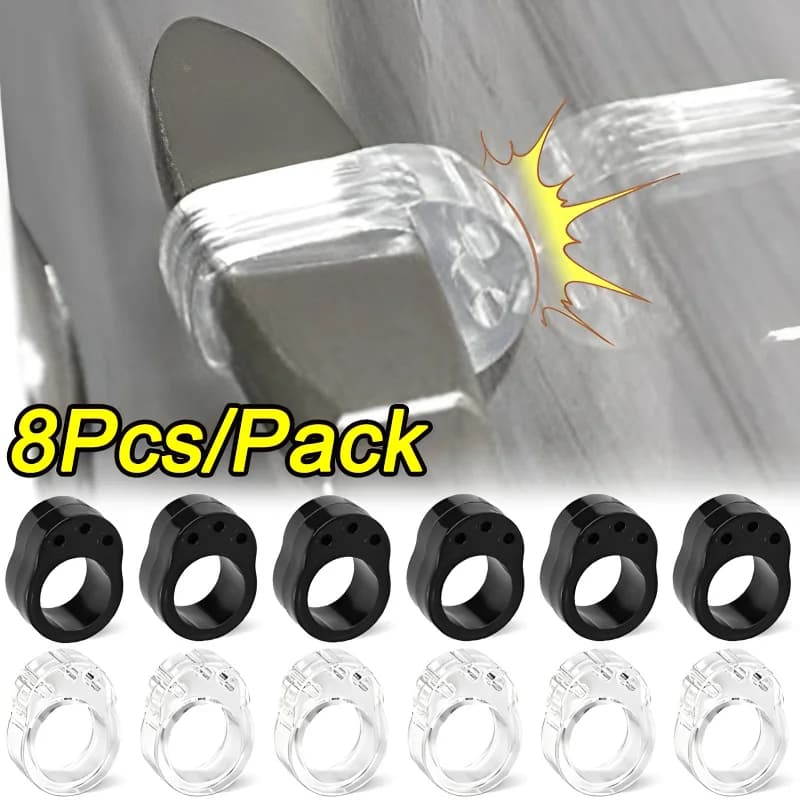 8/1PCS Anello di Sicurezza Anti-collisione Porte in PVC Maniglia di Protezione Senza Punzonatura Manopola Della Porta Rotonda Pareti Paraurti Mobili Protezione Pad