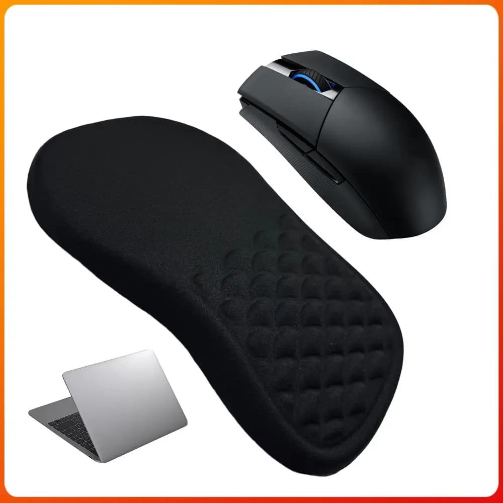 Tappetino per mouse in memory foam antiscivolo con poggiapolsi inclinato, resistente all'usura, con rilievo massaggiante, per PC, laptop, computer e gaming
