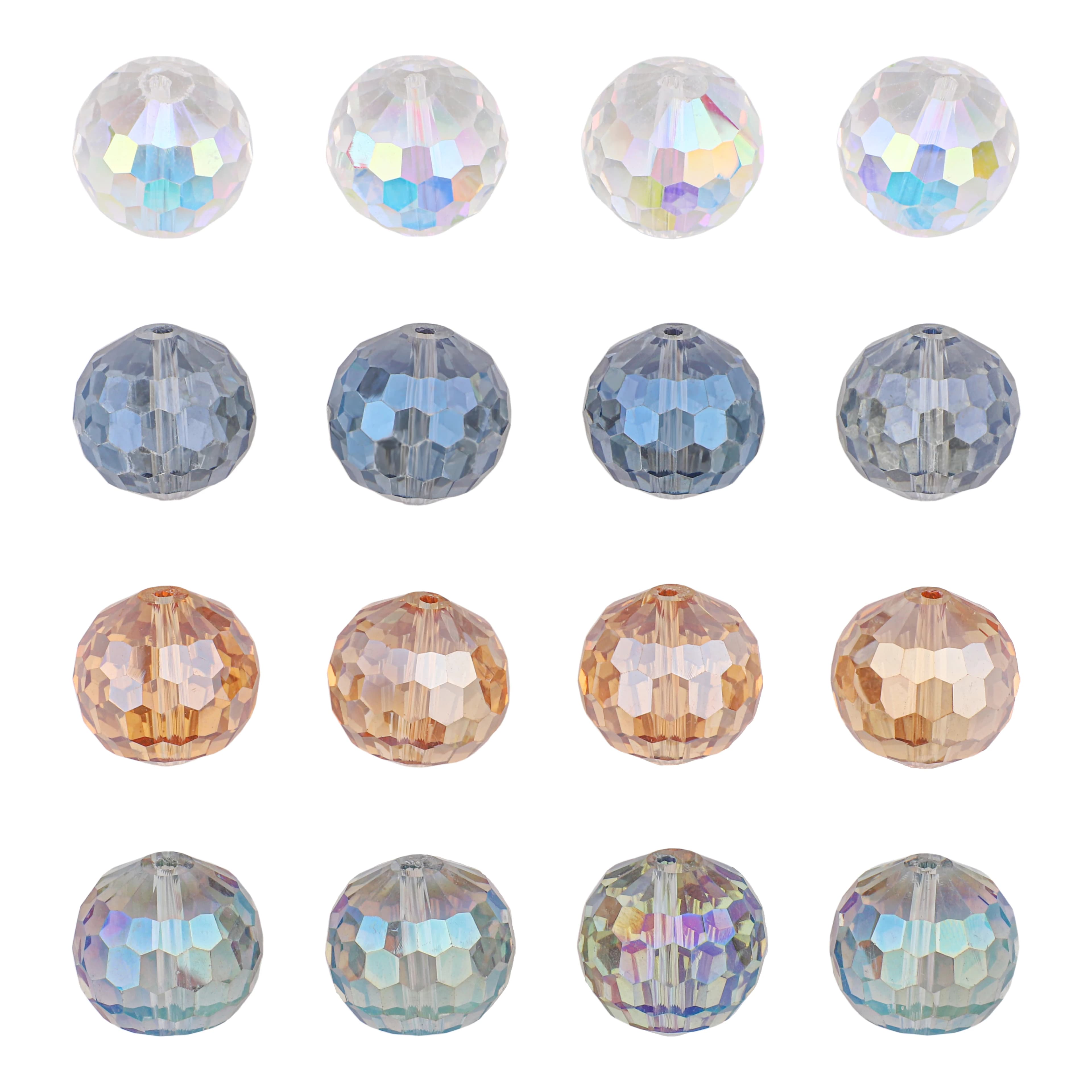 12 Pezzi 22mm 96 Sfera Sfaccettata Ciondolo in Vetro di Cristallo Artigianato Perline Per Fare Fai da Te Sun Catcher FAI DA TE Albero di Natale Decorazioni per la Casa Gioielli