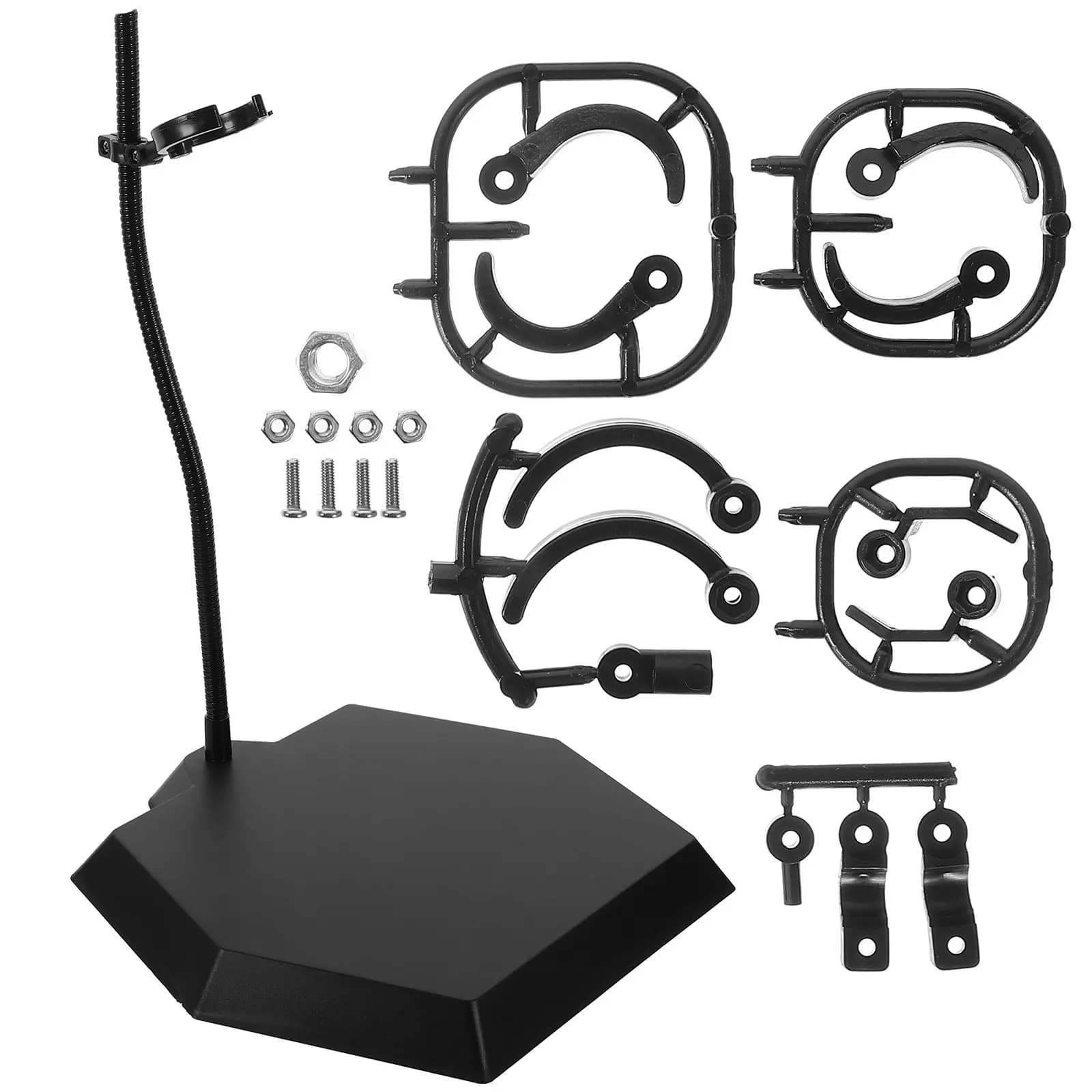 Supporto a tubo flessibile in plastica per action figure, regolabile e stabile, espositore da tavolo per modellini