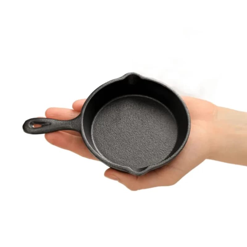 Mini cast iron pan 4 "padella with drip buckets pots for Barbecue for the small pan house