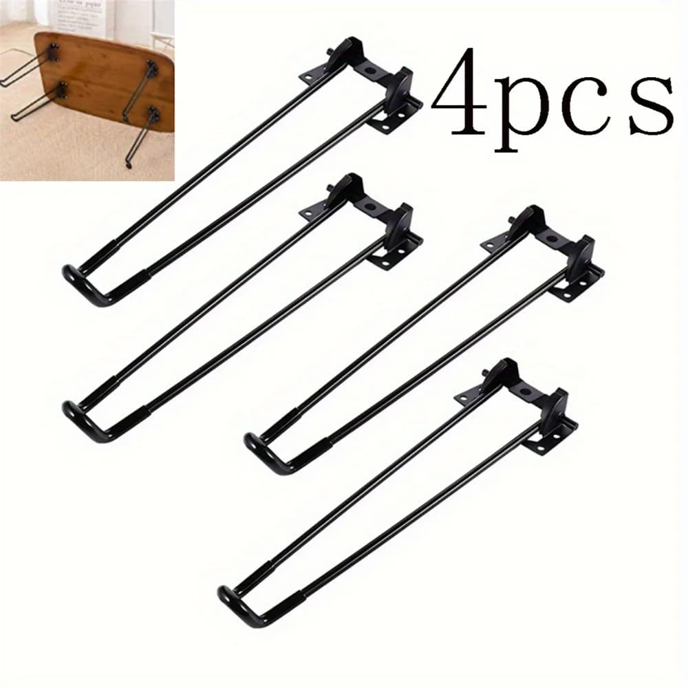 4pcs 320Mm/ 420Mm Folding Table Legs Outdoor Dining Table, Foldable Laptop Stand Heavy-Duty Extended Iron Metal Dining Table Legs