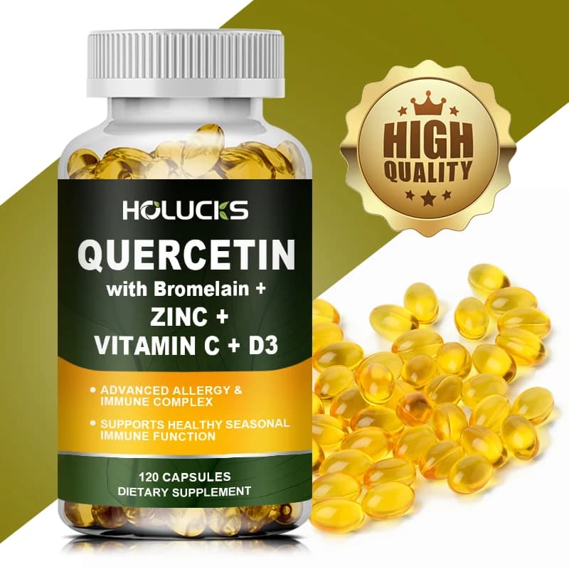 Quercetin Complex Supplement, Supports Cardiovascular and Immunitic Health, Antioxidant, Increase Energy, for a Healthy Aging