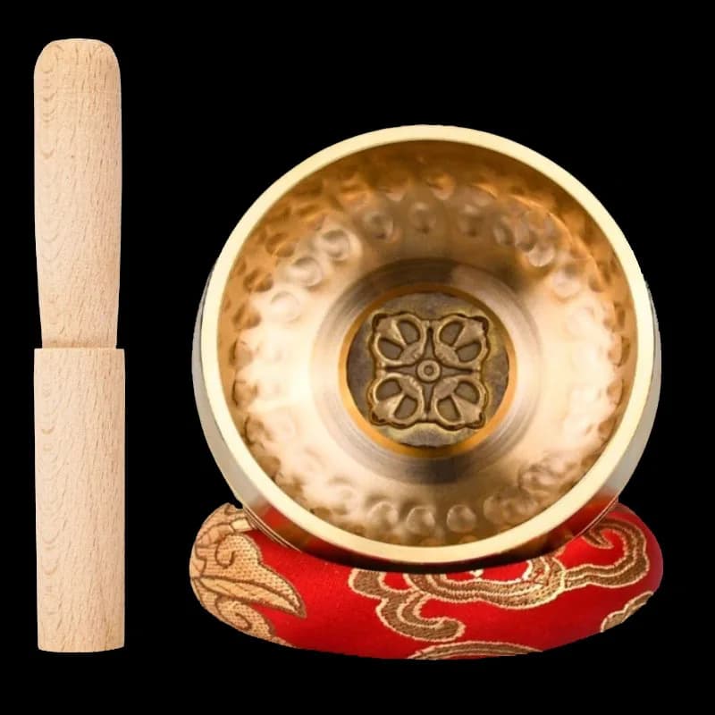 Brass Singing Bowl Nepal Buddhist Meditation Song Bowl Tibetan Relaxation Full Moon Singing Bowls Sound Healing Small Zen Bowls