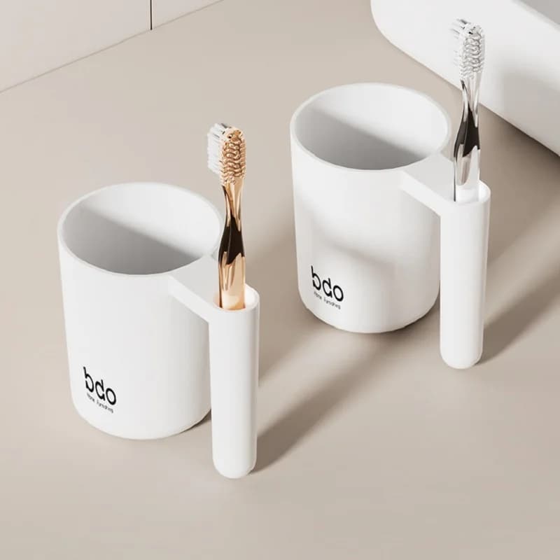 Spazzolino da denti creativo tazza per collutorio tazza per bocca di lavaggio in plastica resistente bagno di casa Hotel spazzolino da denti portabicchieri per dentifricio