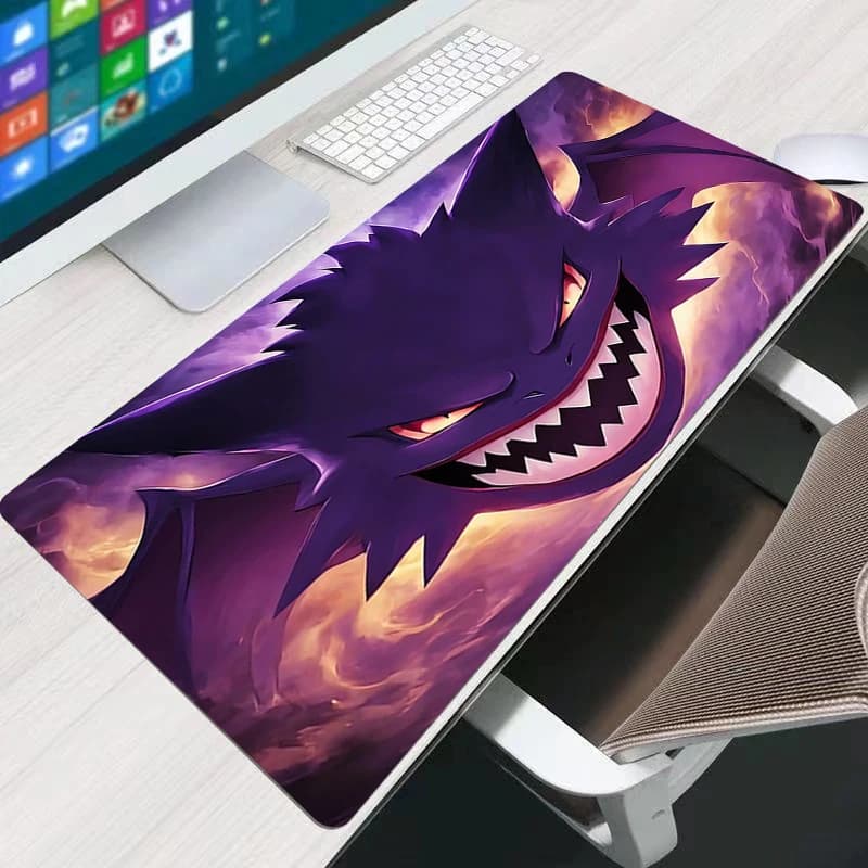 90x40 cm Mouse Pad Pokemon Gengar Anime Game Accessories Mousepad Game PC Complete Computer Keyboard Desk Mat Varmilo Table Mat