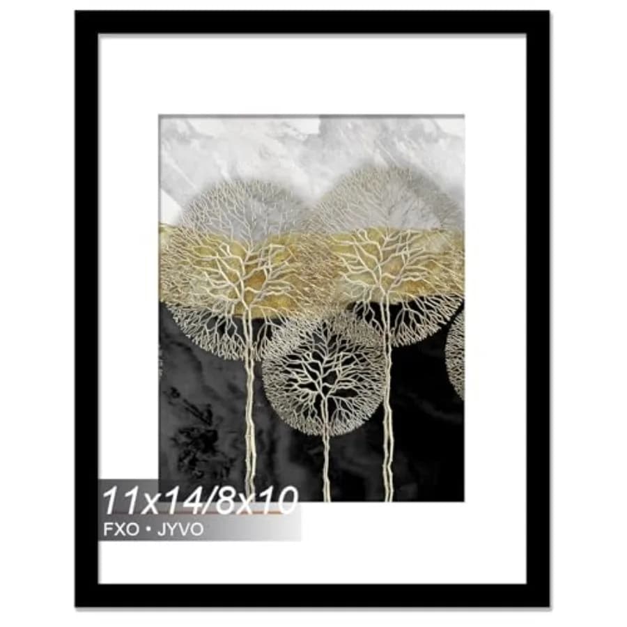 Picture Frame, Display Photo with Mat or 11 x 14 Without Mat, Light Weight and High Transparent by 4 Frame for Wall -// x4