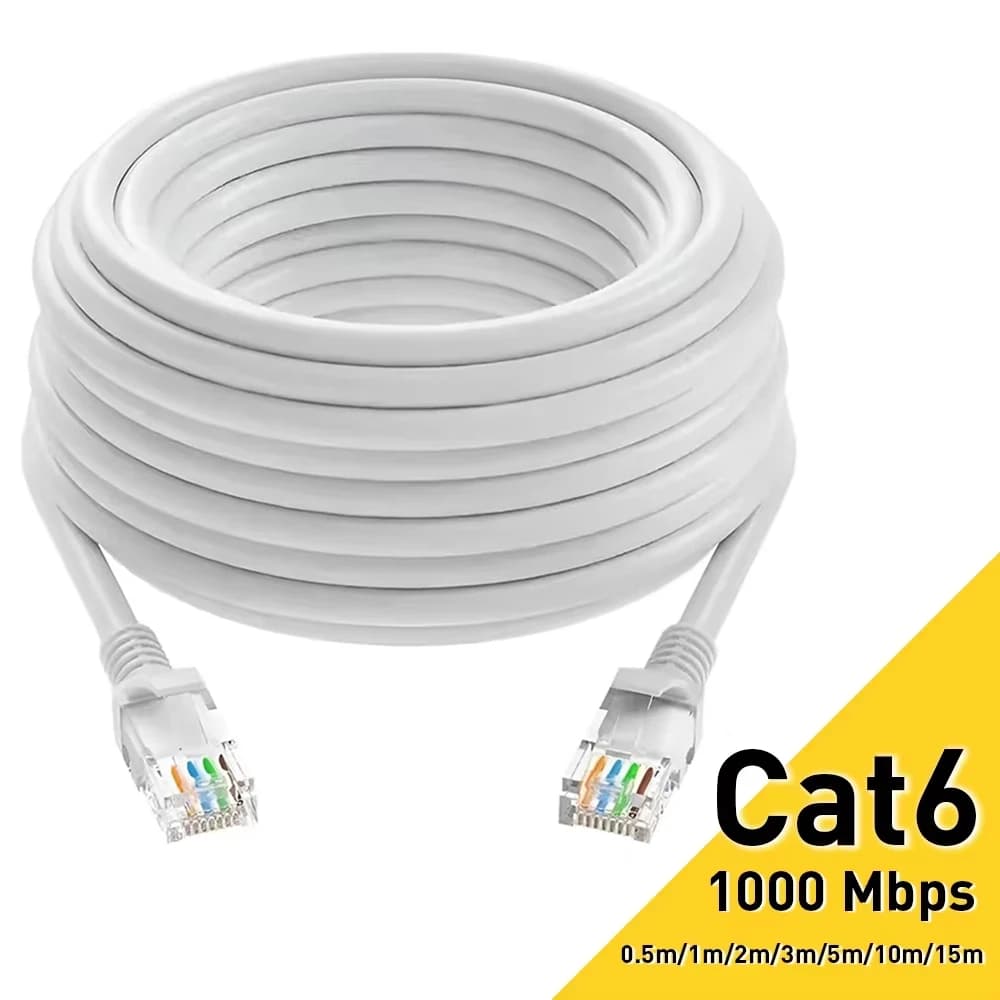 Ethernet cable Cat6 from 0.5/1/2/3/5/10/15/20/30/50M RJ45 UTP 1000Mbps Network cable LAN cable Internet cable Router cable Computer cable