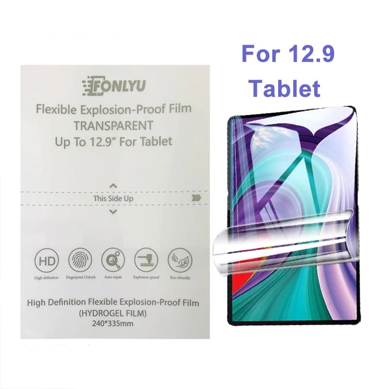 20pc Pellicola Idrogel Per iPad pro 11 10.5 9.7 12.9 10.2 Tablet Fino A 13 pollici Protezione Dello Schermo Frontale Macchina Da Taglio Pellicola Fonlyu