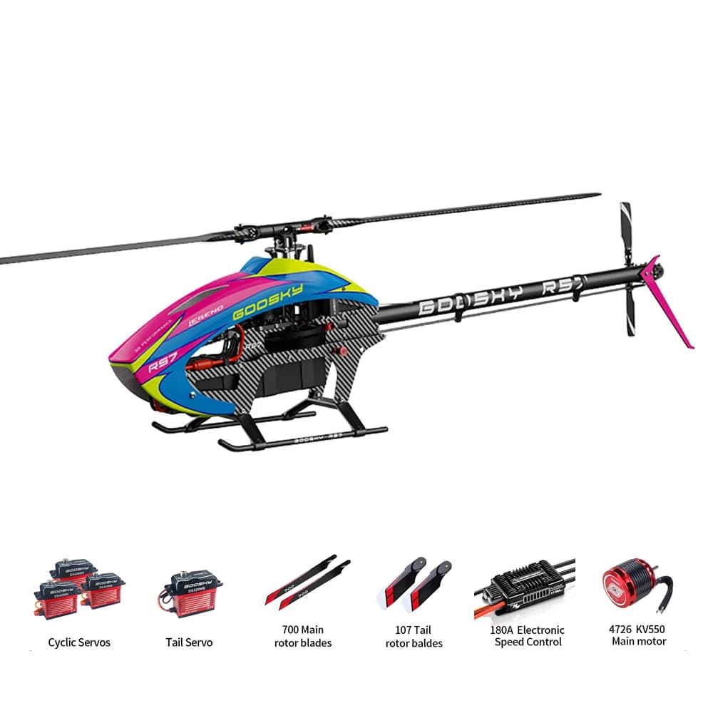 GOOSKY RS7 700 6CH 3D Acrobazico Doppio Motore Brushless Azionamento Diretto Elicottero RC Versione Combo Versione PNP