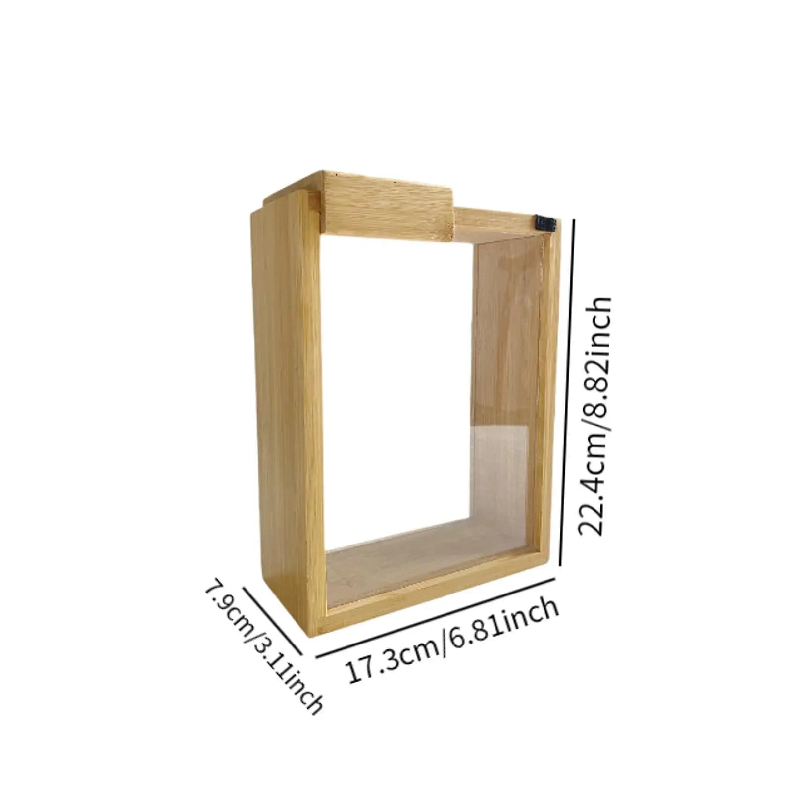 Kitchen Rice Container Bamboo Acrylic Dry Storage Box Grain Beans Cereal Organizer Dispenser for Home Use