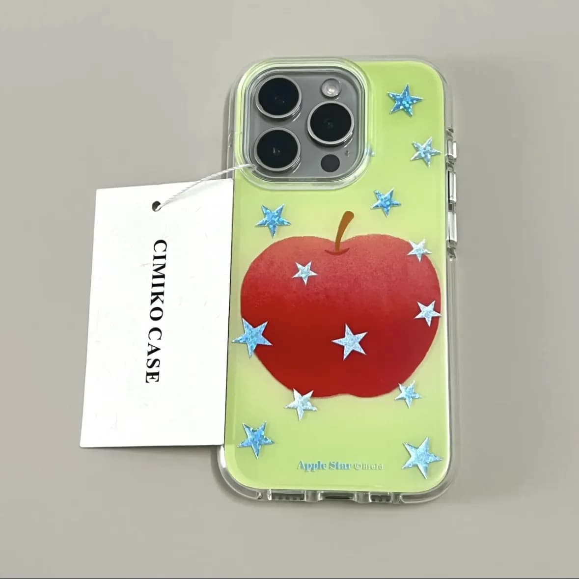Ins Blue Star Red Apple Cartoon Custodia per telefono carina creativa per iPhone 17 AIR 16 15 14 13 12 11 Pro Max Y2K Cover versatile fresca