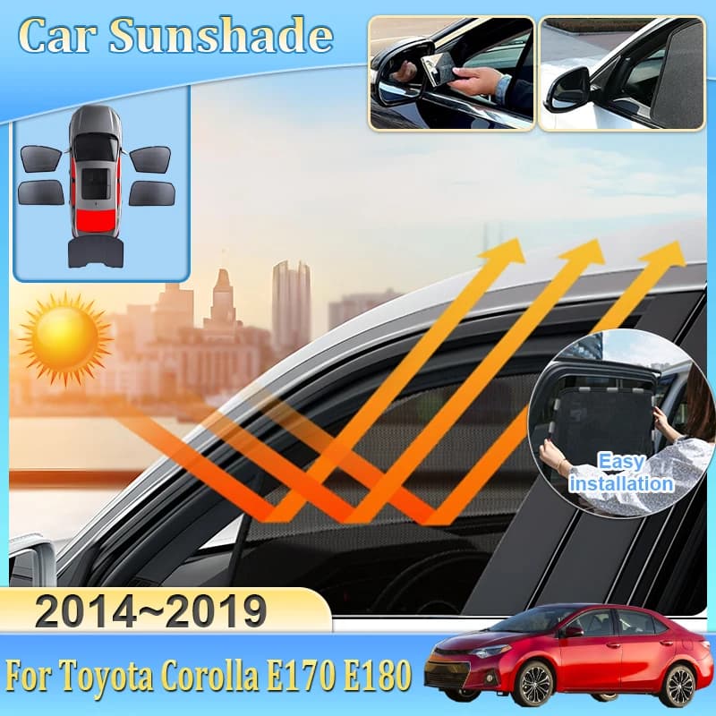 Parasole per auto per Toyota Corolla E170 E180 Sedan 2014-2019, tendina a rete isolante termica per parabrezza, accessori auto