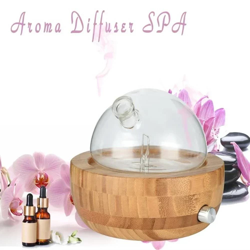 25ML Diffusore di oli essenziali Nebulizzazione senza acqua Aromaterapia Legno di faggio Vetro per Home Office Regalo Spa Yoga Difusor De Aroma