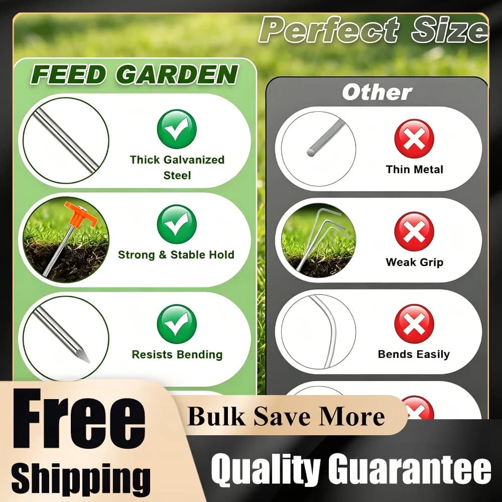 7Inch T-Shaped Tent Stakes Multipurpose Rust-Proof Steel Canopy Anchors Heavy Duty Ground Pegs for Camping Pop Up Tents&Gazebos