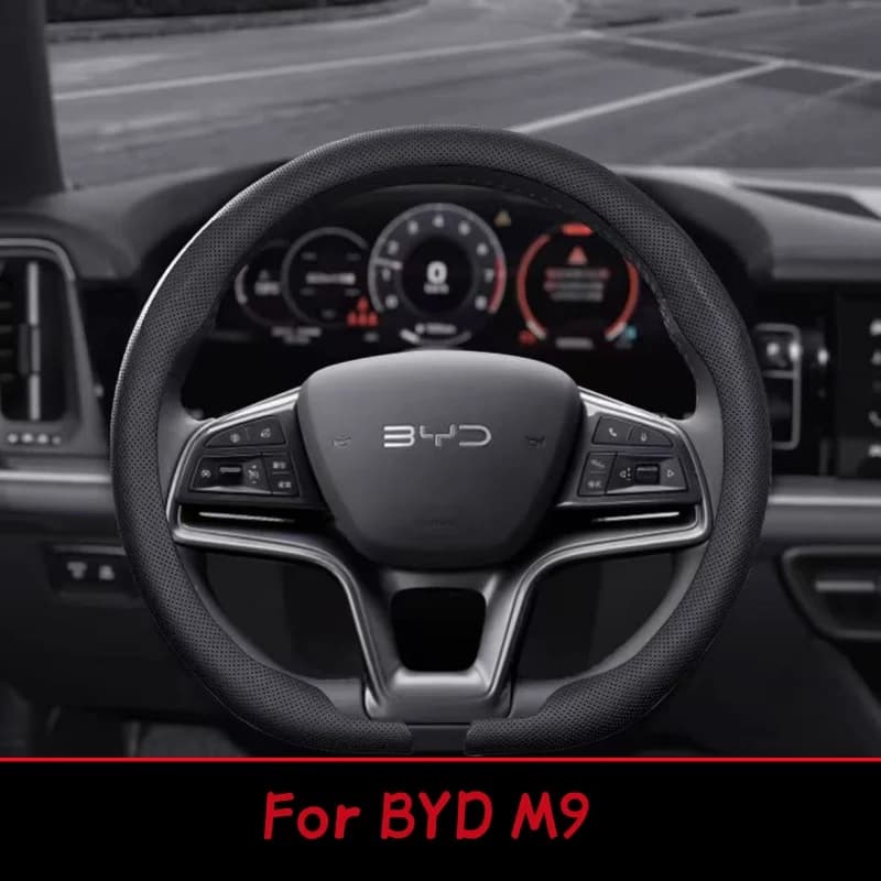 Coprivolante in Pelle Nappa 8D per BYD M9 2025, Antiscivolo e Traspirante, Accessori Auto per BYD M9 2025