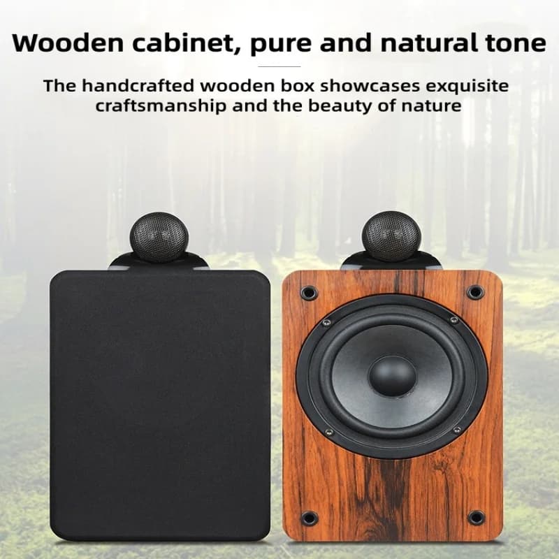 Sistema Audio Vintage in Legno con Lettore CD Integrato, Bluetooth, Radio AM/FM, Riproduzione USB MP3, Altoparlante da Tavolo