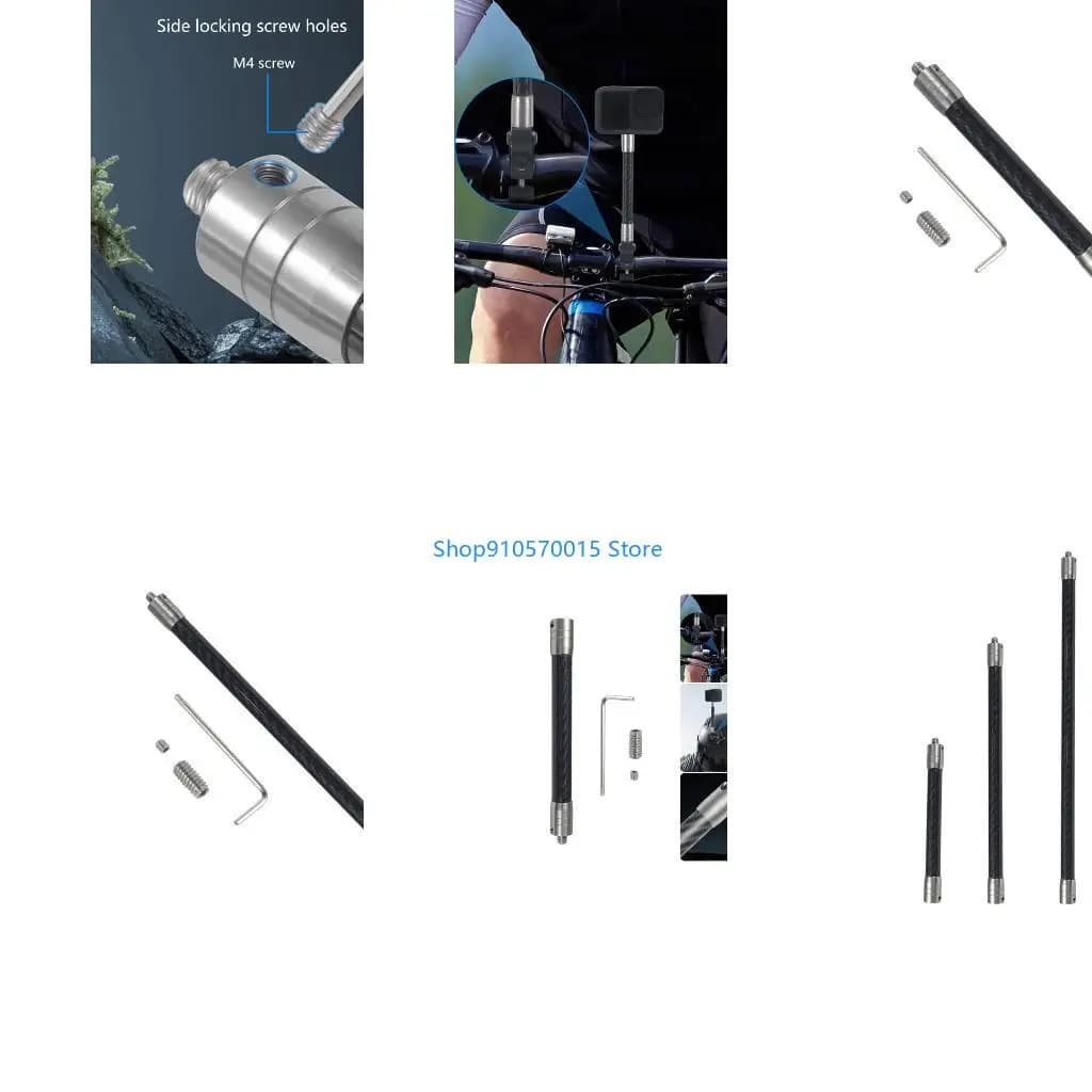B95C Carbon Fiber Camera Rod Stainless Steel Threaded Rod Lock Security 1/4inch