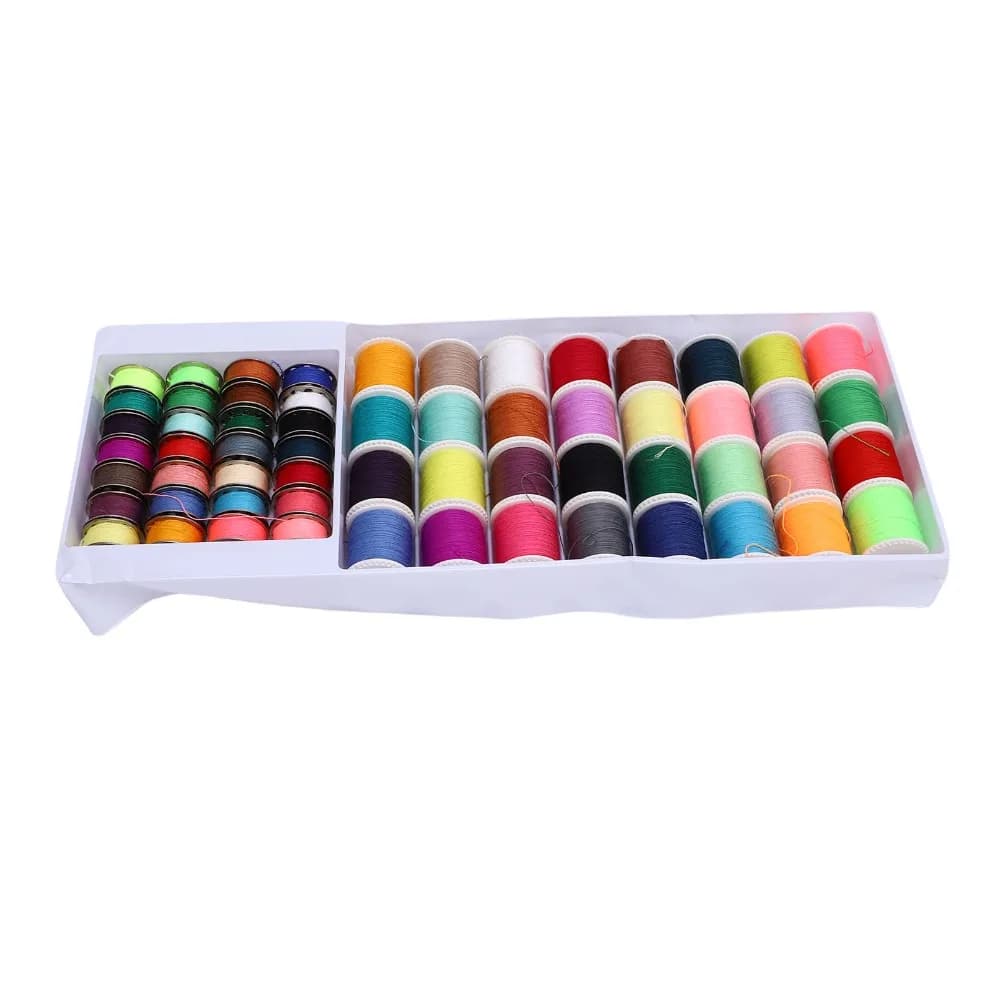 60pcs Beginners Suitable Multi Color Sewing Thread Kit Polyester Thread Thread Spools Mini Bobbins For Sewing Projects