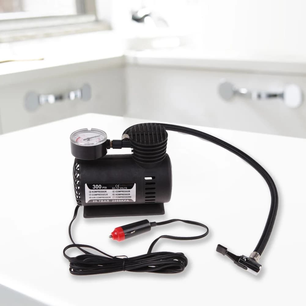 Compressore d'aria portatile 12V con manometro Pompa per pneumatici intelligente Pompa per infaltore per pneumatici automatici per pneumatici per auto da moto