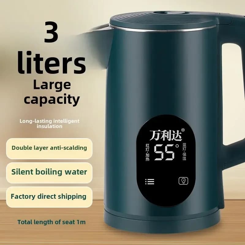 Vlando electric kettle with automatic shutdown, function to keep warm and removable filter
