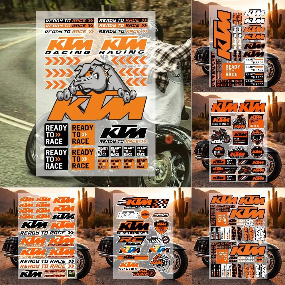 Off Road Motocross RACING Decor Stickers, Sharp Angular Dirt Bike Decals for Motorcycle Helmet Car Luggage motorsport label