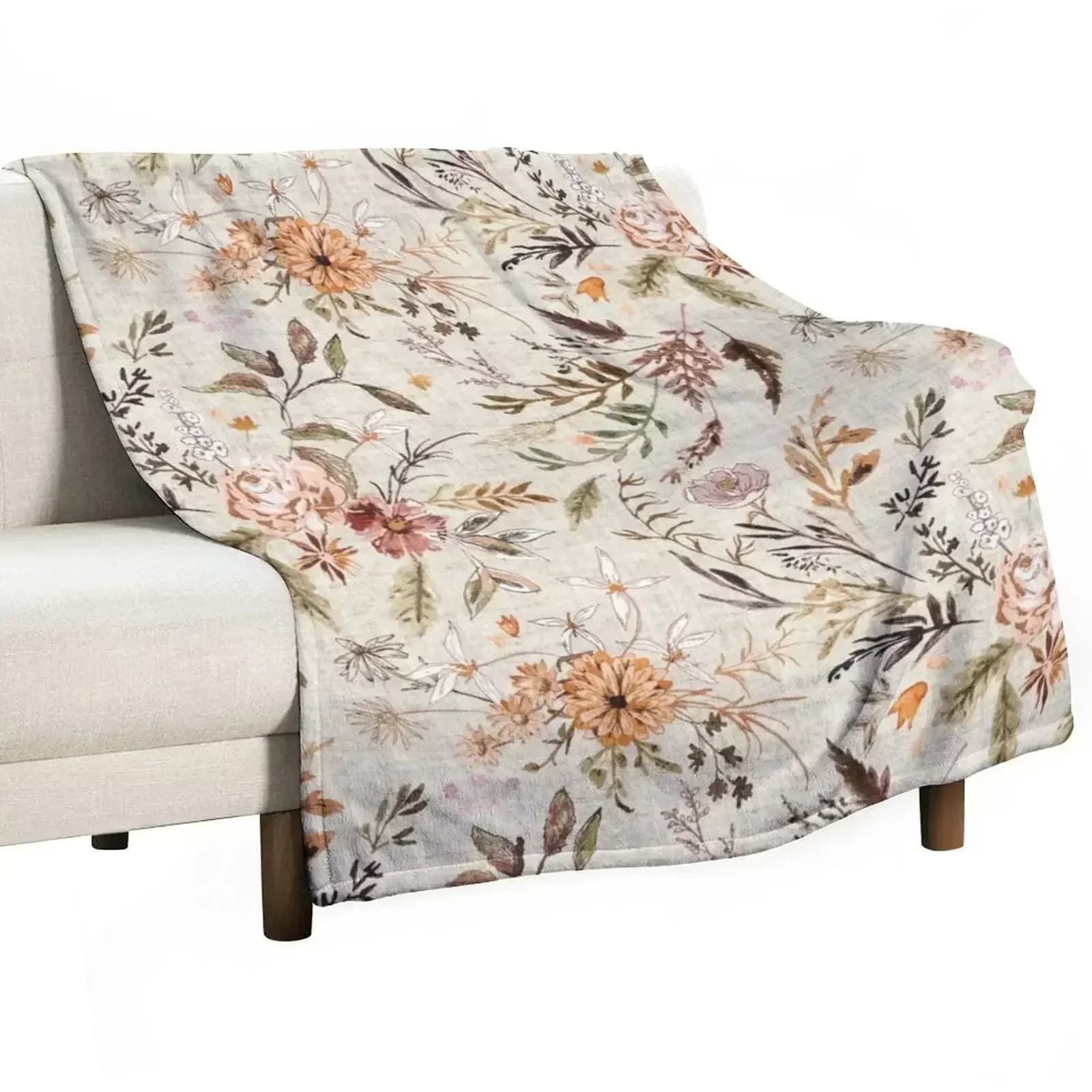 Delilah (autumn) Throw Blanket For Sofa Thin Luxury Throw Flannels Soft Plush Plaid Soft Big Sleeping Bag Blankets