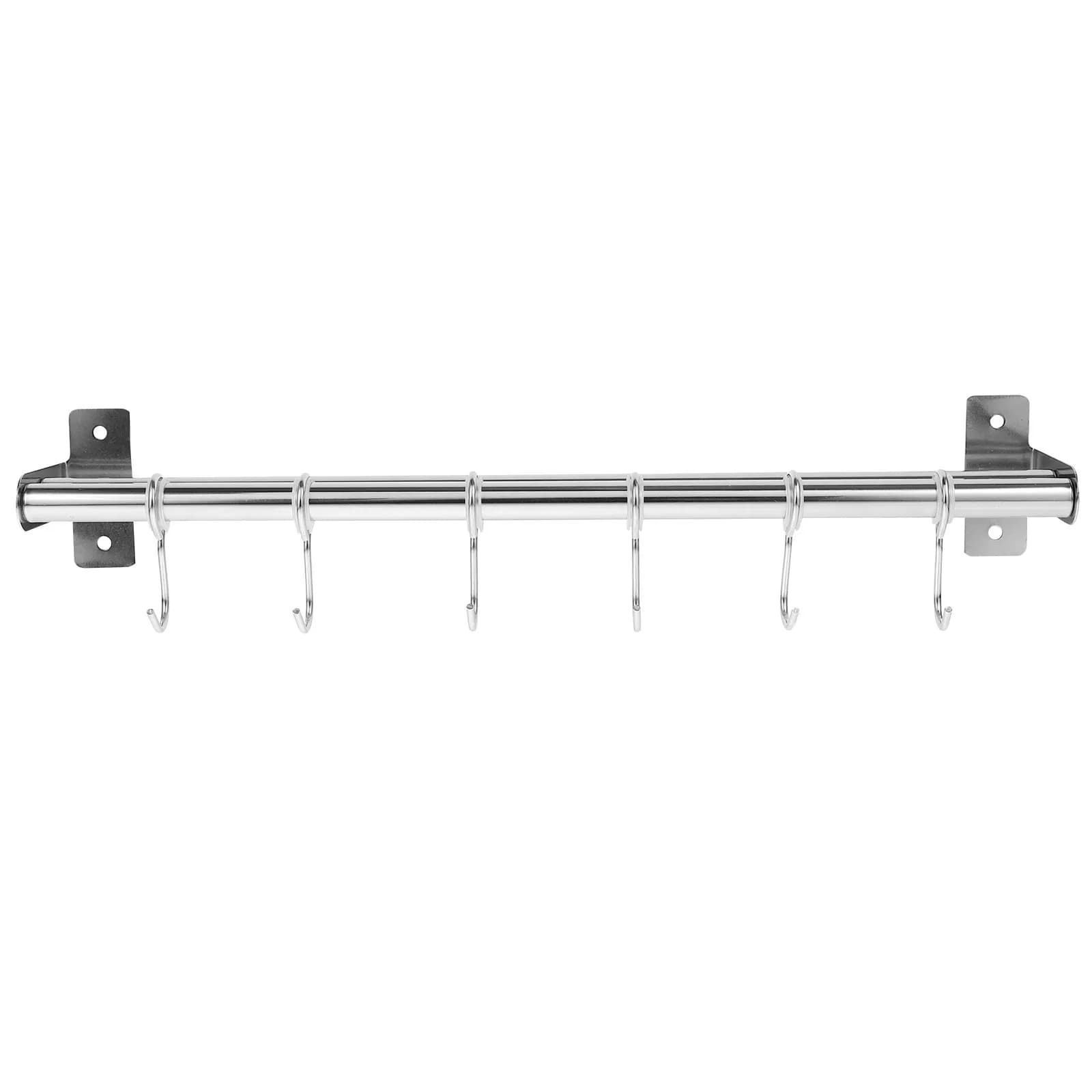 Portaoggetti da Cucina a Doppia Barra in Acciaio Inox, Montaggio a Parete, Impermeabile e Antiruggine, Organizer per Asciugamani e Utensili, per Bagno e Cucina