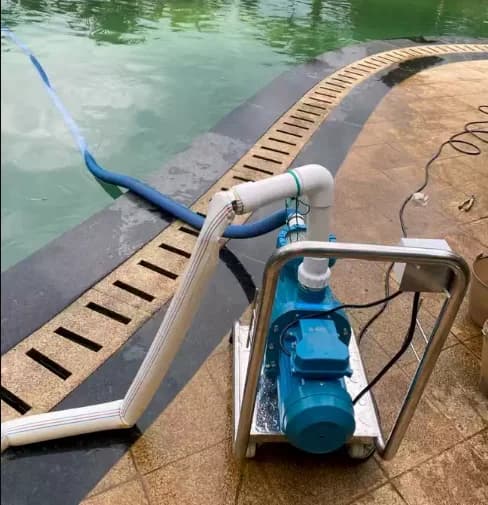 1.5HP Submersible Pool Vacuum Pump, Professional Underwater Cleaner for Swimming Pool, Heavy Duty Suction for Sand, Dirt, Leaves